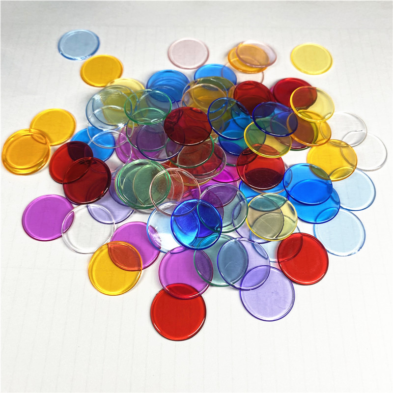 Board Game Hegemony - 100pcs 19mm Transparent Chips Plastic Counting