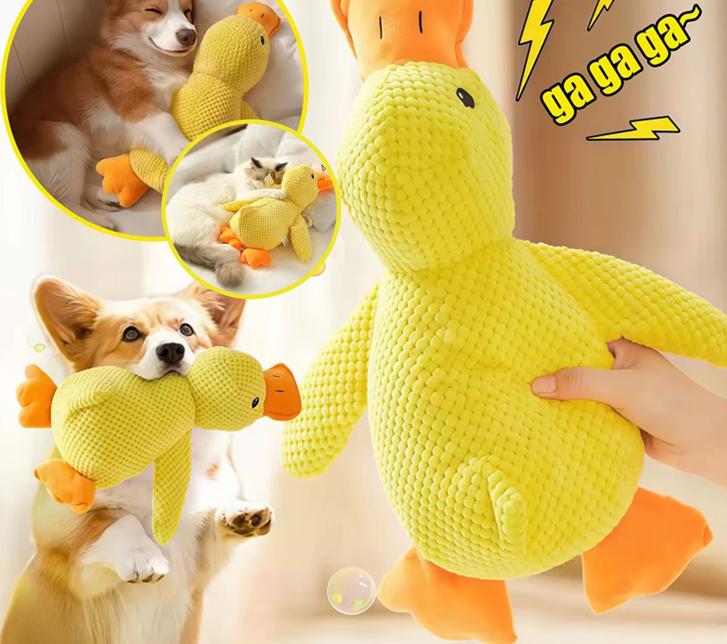 Board Game Quacks - Duck Dog Toy Plush Chew Resistant