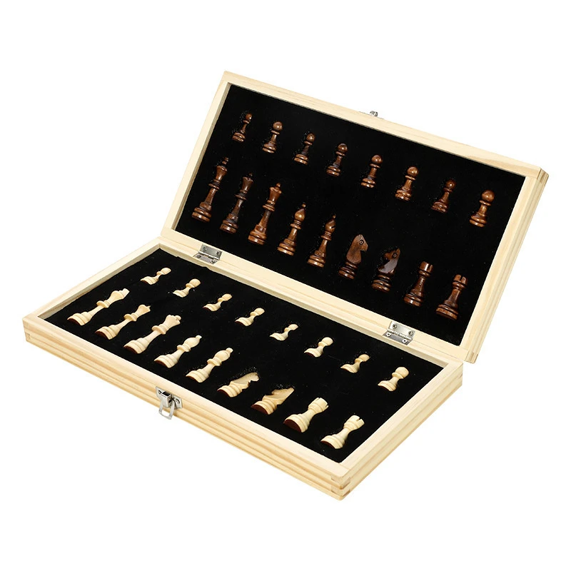 Chess Board Three In 1 Wooden  - Board Game Yearbook review and price