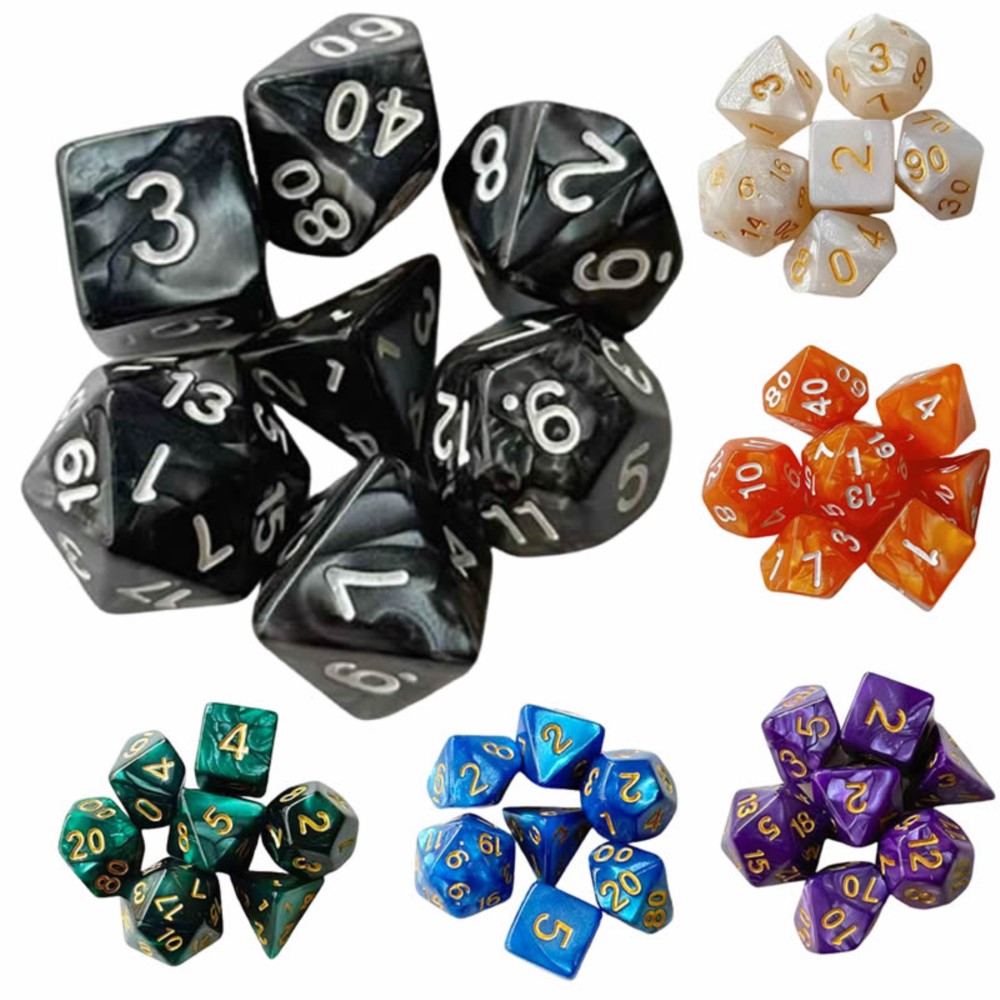 7pcs Dice Set Board Games Roll - Board Game Hegemony review and price