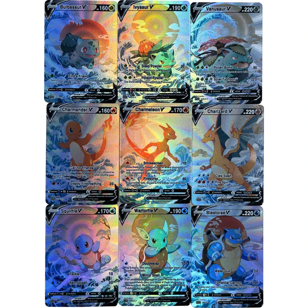 9Pcs/set DIY Anime PTCG Collec - Board Game English review and price