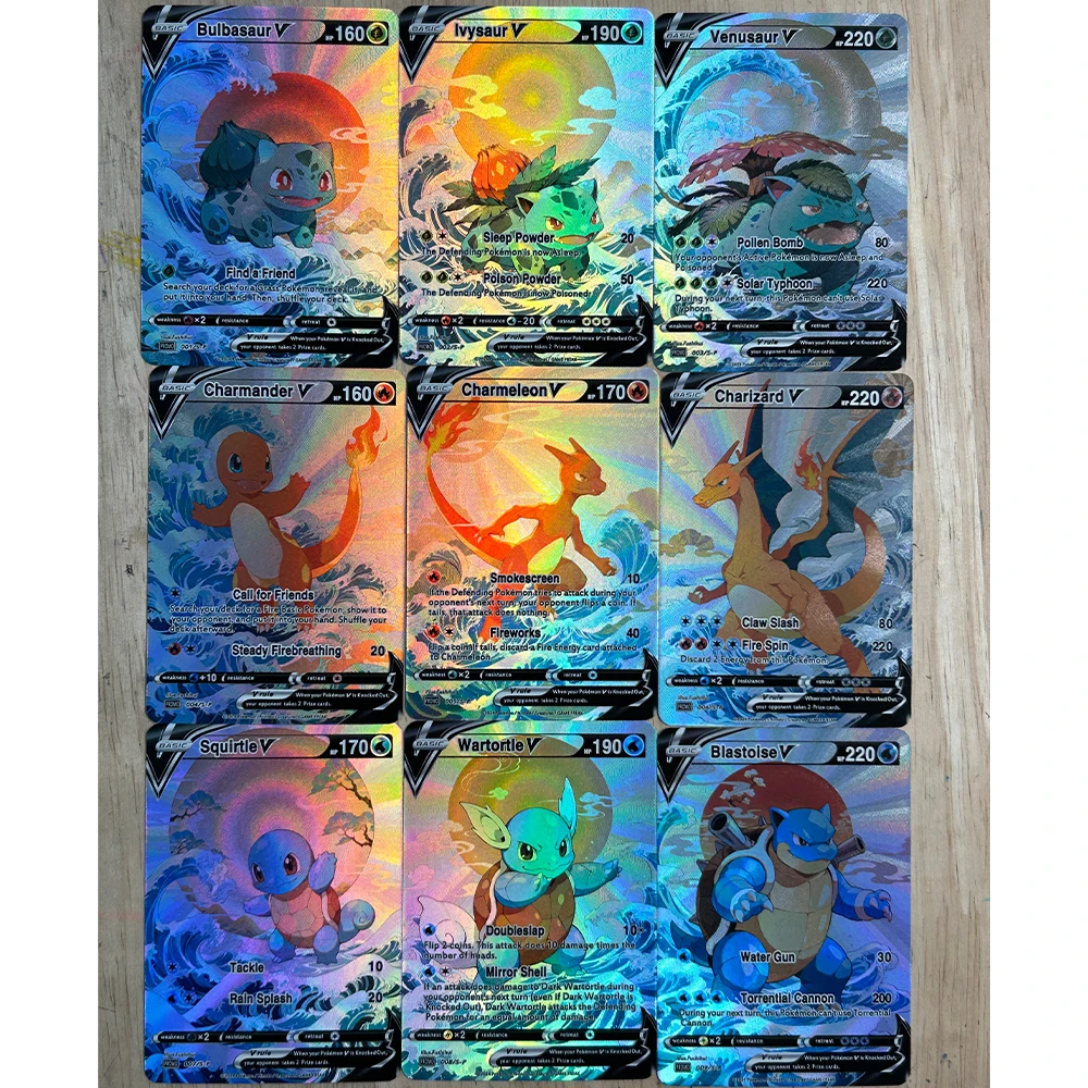 9Pcs/set DIY Anime PTCG Collec - Board Game English review and price