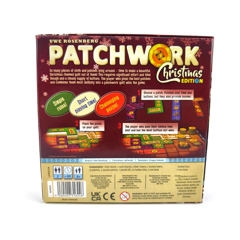 New Patchwork Christmas Board  - Board Game Azul review and price