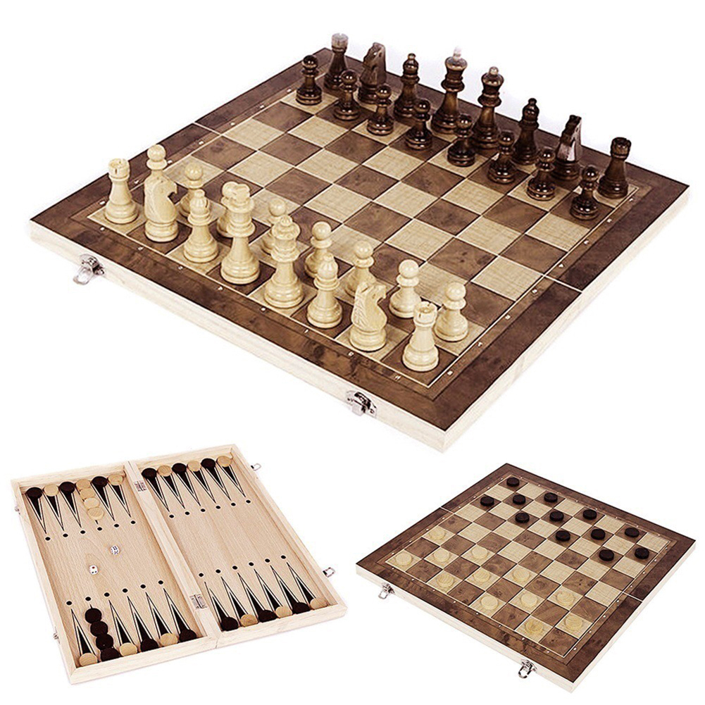 3 in 1 Chess Game Board Foldin - Board Game Quacks review and price